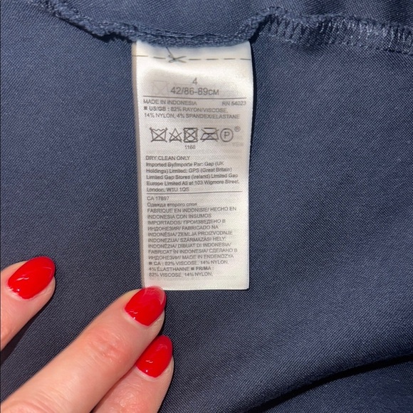 Banana Republic Navy Blue Sleeveless Dress With Pockets Size 4 - Picture 9 of 9